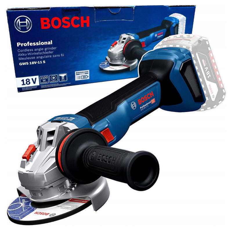 Máy mài góc Bosch GWS 18V-11 S dùng Pin 18V, đường kính lưỡi 125mm công tắc trượt