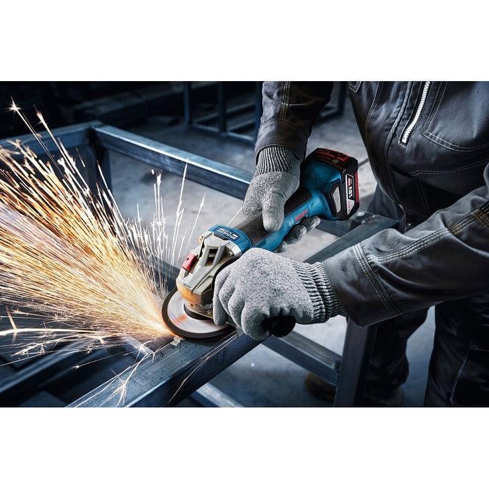 Máy mài góc Bosch GWS 18V-8 dùng Pin 18V, đường kính lưỡi 125mm công tắc trượt