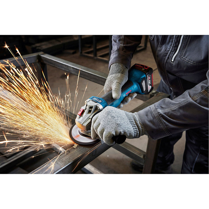 Máy mài góc Bosch GWS 18V-8 dùng Pin 18V, đường kính lưỡi 125mm công tắc trượt