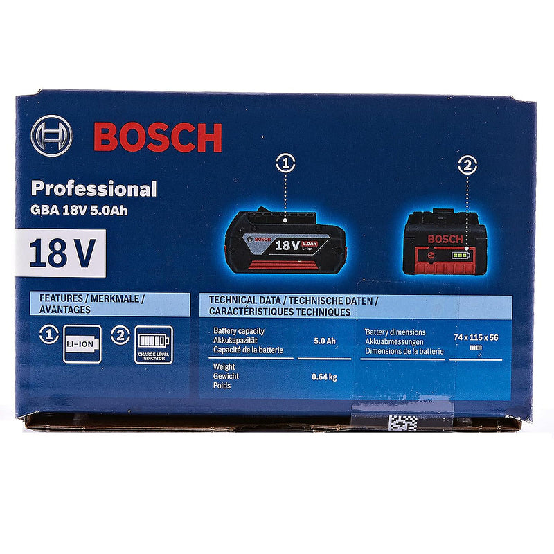 Pin 18V dung lượng 5.0Ah Bosch GBA 18V mã số 1600A002U5