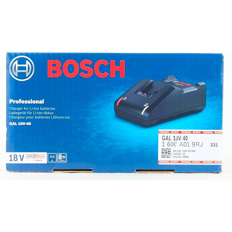 Đế sạc nhanh Bosch GAL 18V-40 dùng cho Pin 18V, 14.4V mã số 1600A019RJ