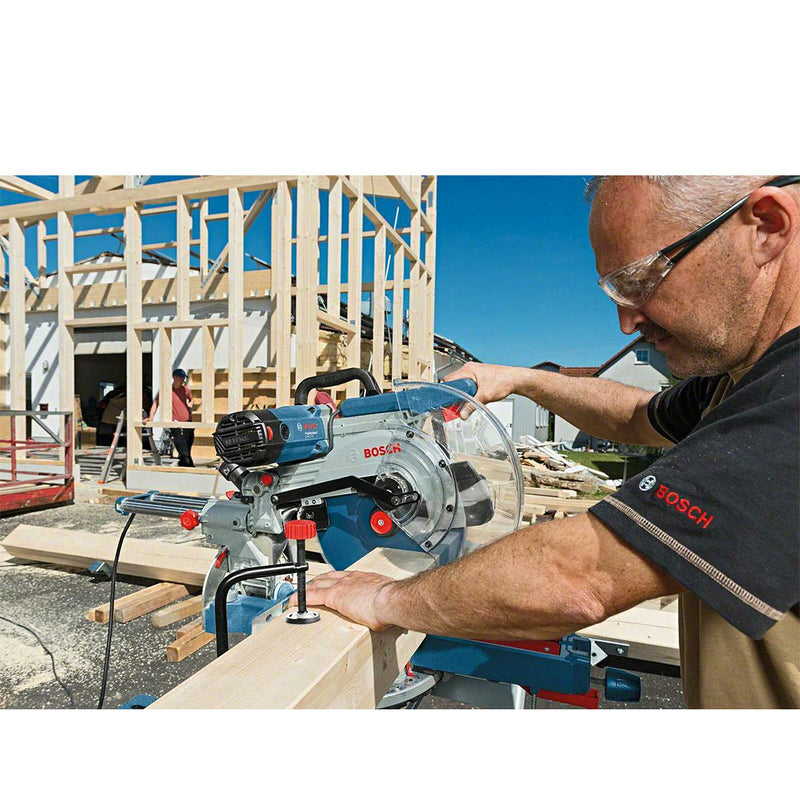 Máy cưa đa góc trượt Bosch GCM 12 SDE công suất 1800W, đường kính lưỡi 305mm, có tia laser canh chỉnh cắt mã số 0601B23100