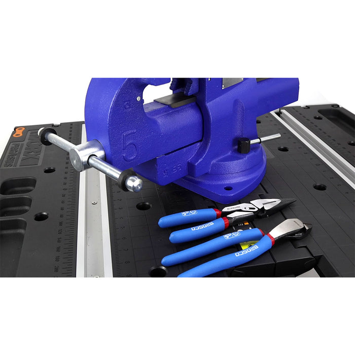 Ê tô bàn tích hợp cần nhả nhanh và khớp xoay 360° Brosco kích thước từ 4 inch - 6 inch