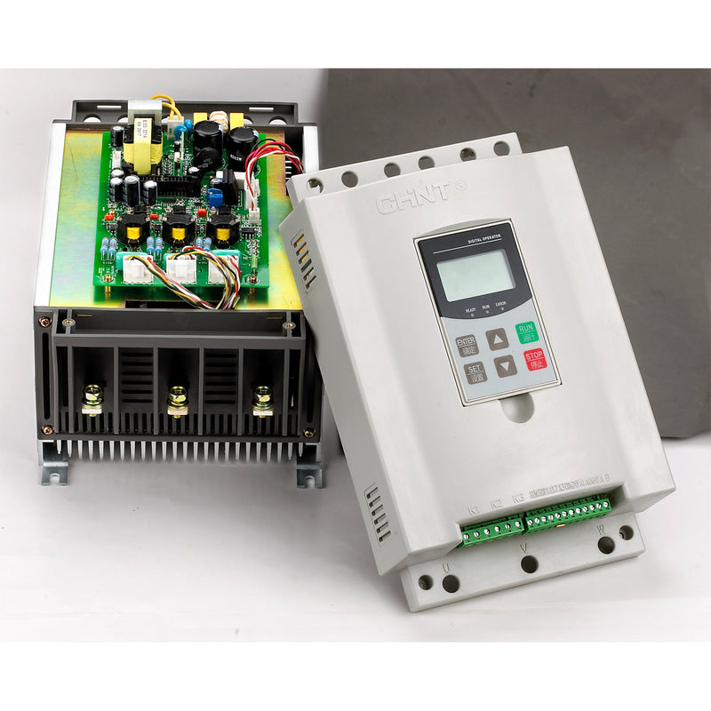 Bộ khởi động mềm Chint NJR2-D Series, External bypass - cần khởi động từ gắn ngoài. Dãy công suất từ 7.5kW ~ 500kW. Tiêu chuẩn CE.