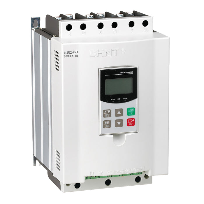 Bộ khởi động mềm Chint NJR2-D Series, External bypass - cần khởi động từ gắn ngoài. Dãy công suất từ 7.5kW ~ 500kW. Tiêu chuẩn CE.