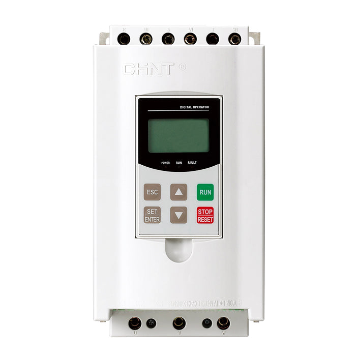 Bộ khởi động mềm Chint NJR2-D Series, External bypass - cần khởi động từ gắn ngoài. Dãy công suất từ 7.5kW ~ 500kW. Tiêu chuẩn CE.