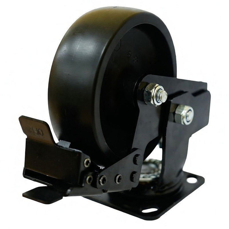 Bánh xe đẩy giảm xóc, loại đế xoay CSPS đường kính bánh 15.2cm, tải trọng tối đa 350kg
