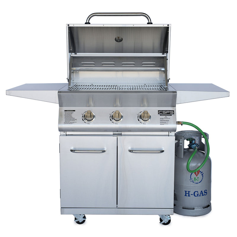 Lò nướng BBQ Inox 304 CSPS VNBI3BXSAX1 dùng gas, công suất đốt 40,500 BTU, loại 03 đầu đốt