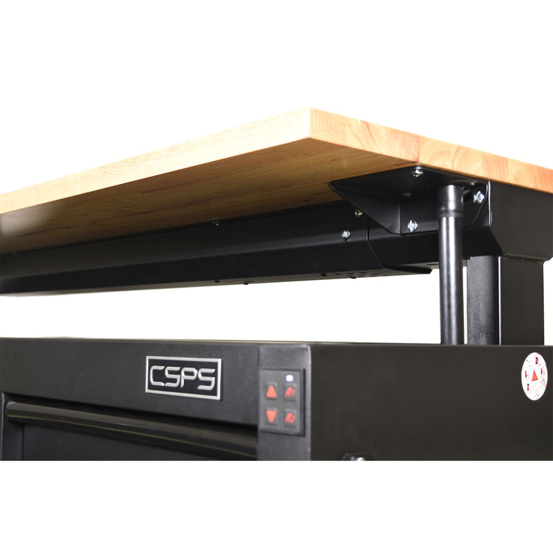 Tủ dụng cụ 10 ngăn kéo, tích hợp mặt bàn nâng hạ bằng điện CSPS bề ngang 142cm, tải trọng tối đa 680kg