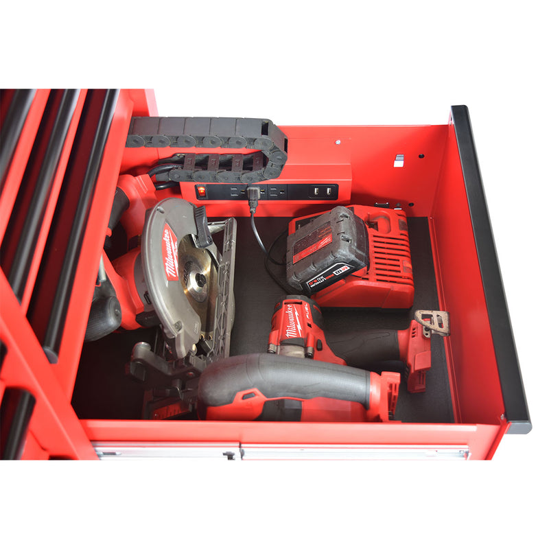 Tủ dụng cụ 10 ngăn kéo, tích hợp mặt bàn nâng hạ bằng điện CSPS bề ngang 142cm, tải trọng tối đa 680kg