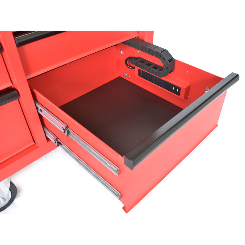 Tủ dụng cụ 10 ngăn kéo, tích hợp mặt bàn nâng hạ bằng điện CSPS bề ngang 142cm, tải trọng tối đa 680kg