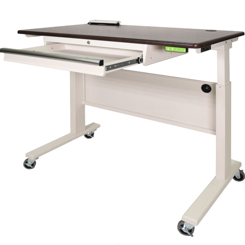 Bàn làm việc nâng hạ bằng điện CSPS VNET117XDBT1 bề ngang mặt bàn 117cm, độ cao điều chỉnh từ 75.5cm - 119.5cm