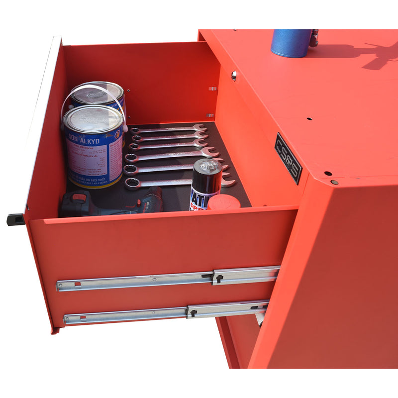 Tủ dụng cụ 2 ngăn kéo, màu đỏ CSPS VNGS3661BC12 bề ngang 91cm, cao 75cm, tải trọng tối đa 181kg
