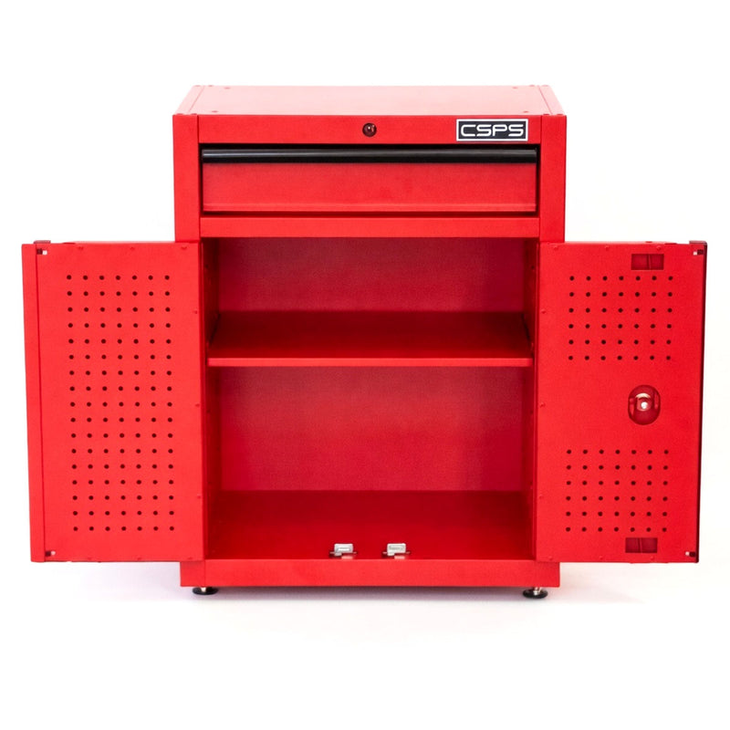 Tủ dụng cụ 1 ngăn kéo CSPS màu đỏ, bề ngang 61cm, tải trọng tối đa 450kg, có ngăn chia tầng