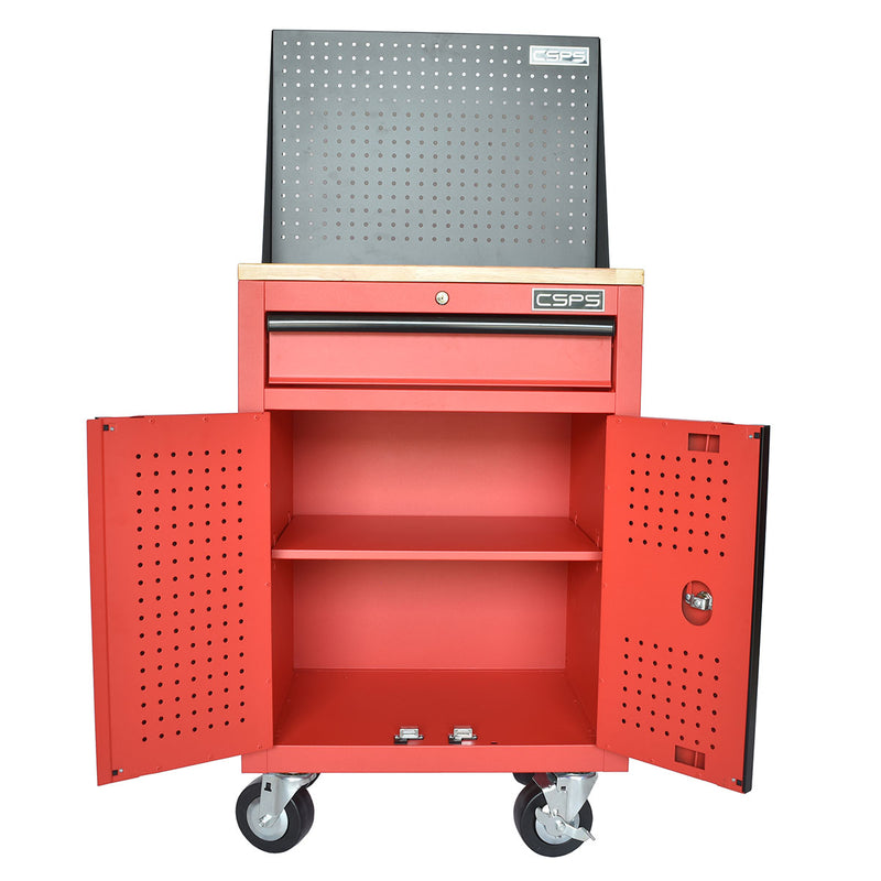 Tủ dụng cụ 1 ngăn kéo CSPS màu đỏ, bề ngang 61cm, tải trọng tối đa 450kg, có ngăn chia tầng