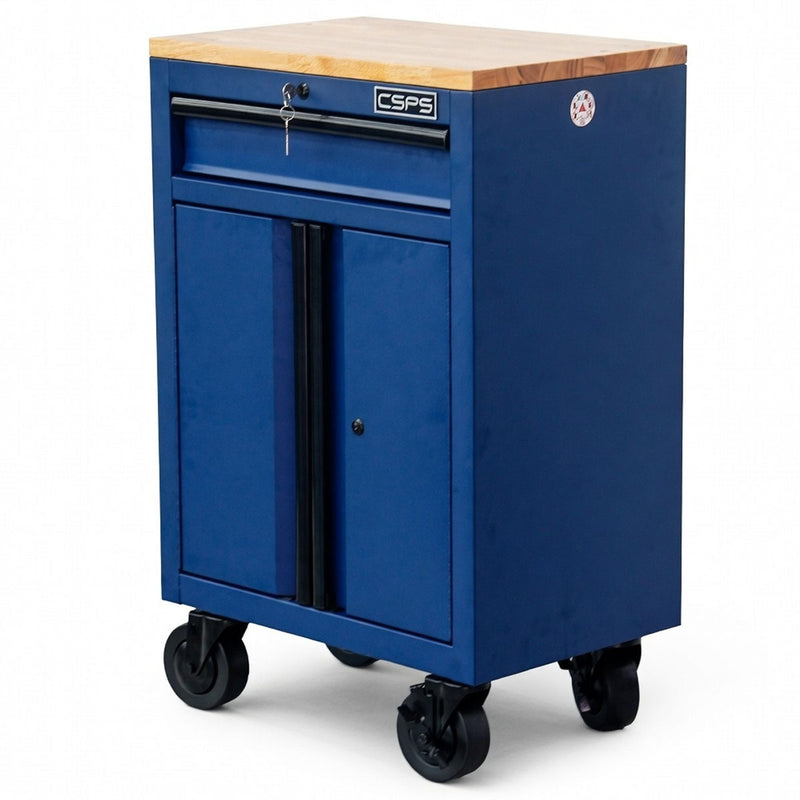Tủ dụng cụ 01 ngăn kéo, màu xanh dương CSPS bề ngang 61cm, tải trọng tối đa 450kg