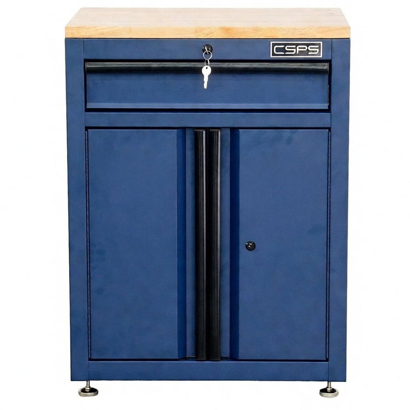 Tủ dụng cụ 01 ngăn kéo, màu xanh dương CSPS bề ngang 61cm, tải trọng tối đa 450kg