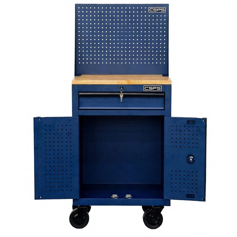 Tủ dụng cụ 01 ngăn kéo, màu xanh dương CSPS bề ngang 61cm, tải trọng tối đa 450kg