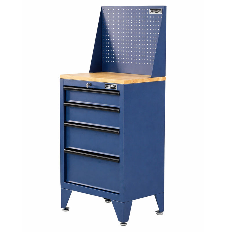 Tủ dụng cụ 04 ngăn kéo, màu xanh dương CSPS bề ngang 61cm, tải trọng tối đa 450kg