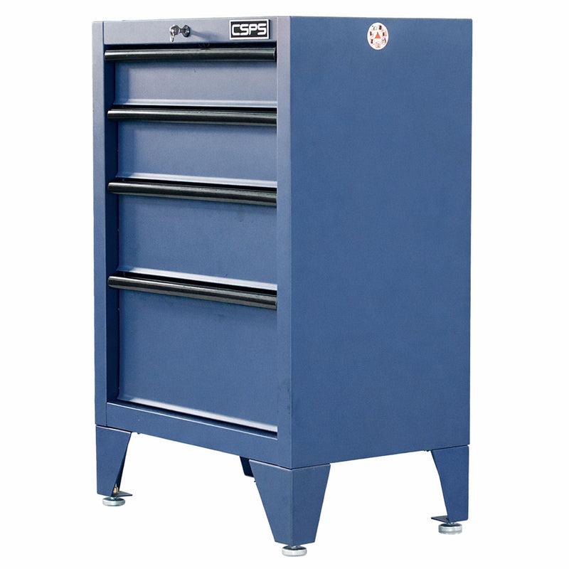 Tủ dụng cụ 04 ngăn kéo, màu xanh dương CSPS bề ngang 61cm, tải trọng tối đa 450kg