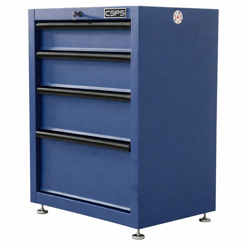 Tủ dụng cụ 04 ngăn kéo, màu xanh dương CSPS bề ngang 61cm, tải trọng tối đa 450kg