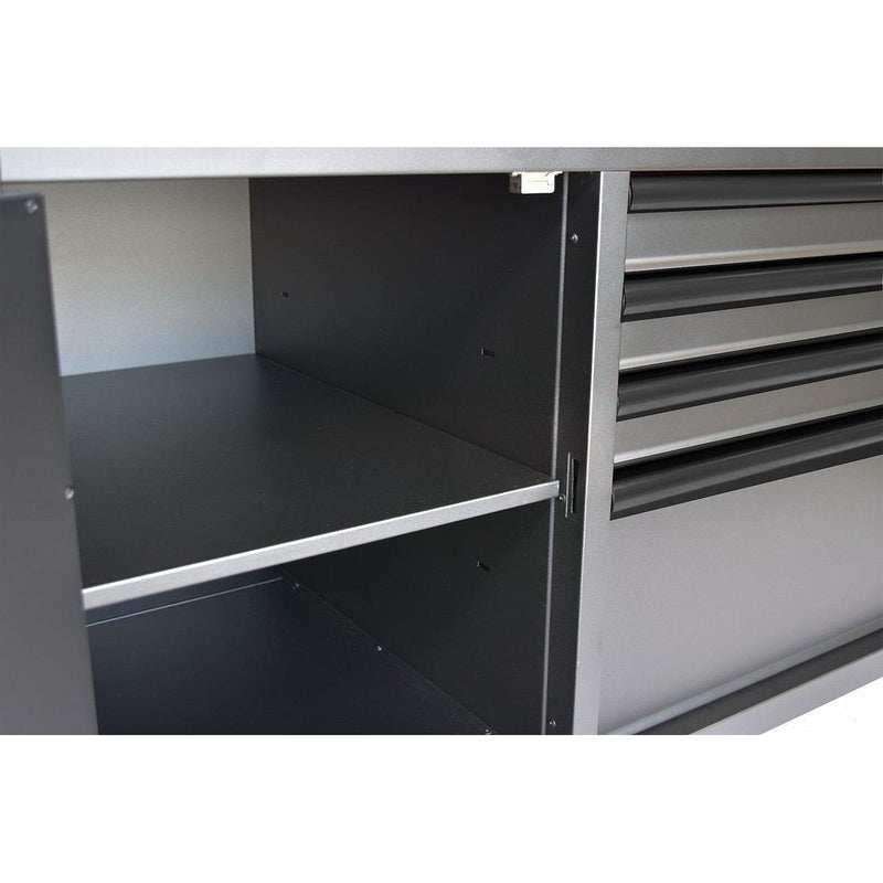 Tủ dụng cụ 5 ngăn kéo, bàn thao tác bằng Inox CSPS bề ngang 132cm, tải trọng tối đa 680kg