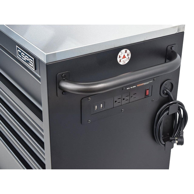 Tủ dụng cụ 5 ngăn kéo, bàn thao tác bằng Inox CSPS  ngang 132cm, tải trọng tối đa 680kg