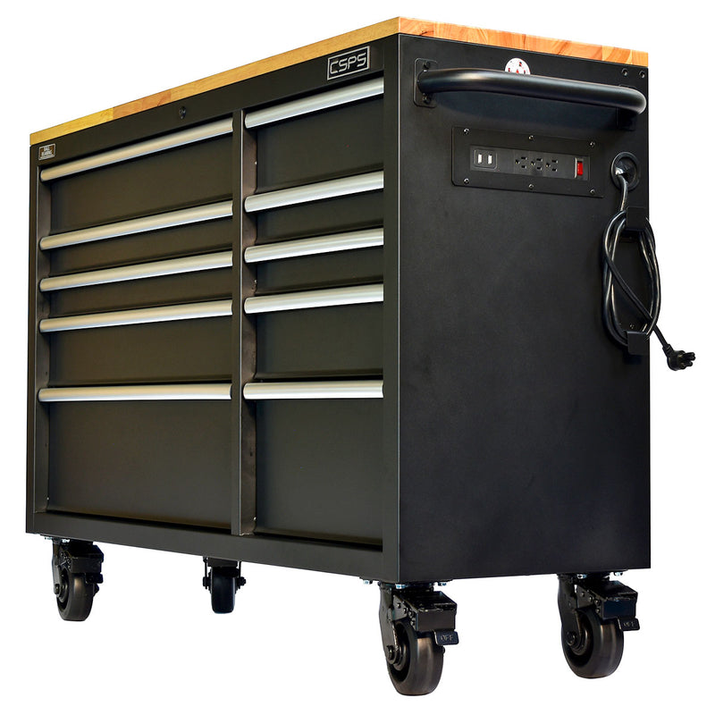 Tủ dụng cụ 10 ngăn kéo CSPS bề ngang 132cm, tải trọng tối đa 680kg