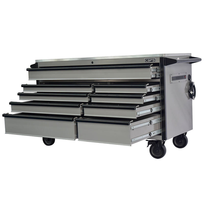 Tủ dụng cụ 9 ngăn kéo CSPS bề ngang 152cm, cao 94cm, tải trọng tối đa 1360kg