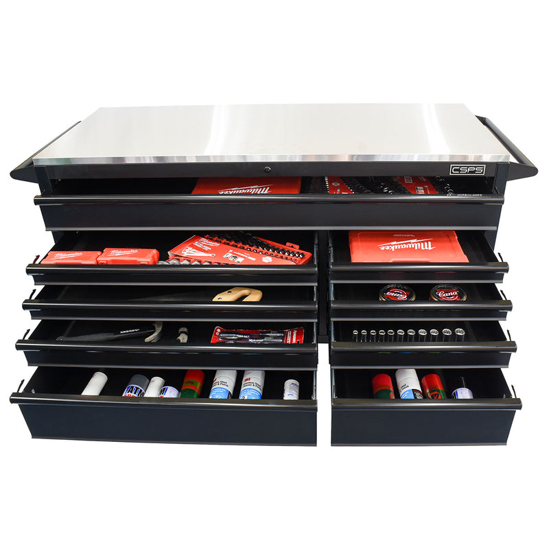 Tủ dụng cụ 9 ngăn kéo CSPS bề ngang 152cm, cao 94cm, tải trọng tối đa 1360kg