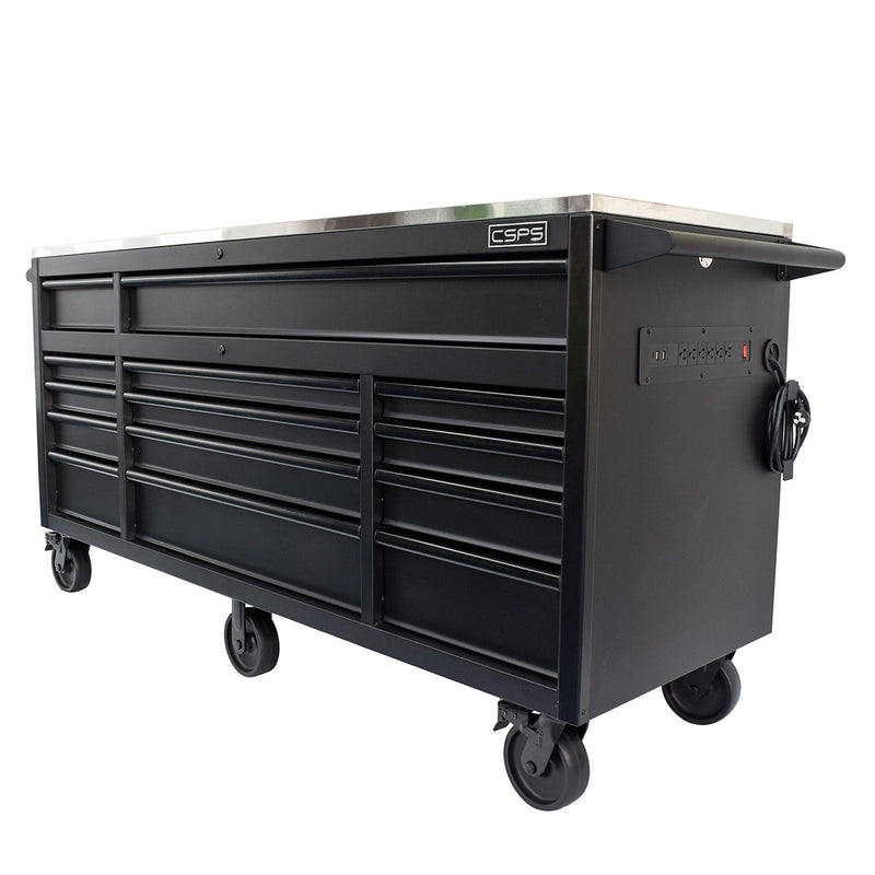 Tủ dụng cụ 14 ngăn kéo CSPS bề ngang 183cm, cao 95cm, tải trọng tối đa 1720kg