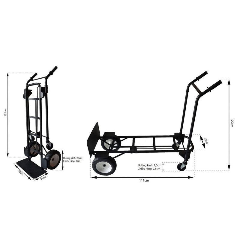Xe đẩy hàng 4 bánh CSPS VNTR2100BB2B tải trọng tối đa 454kg