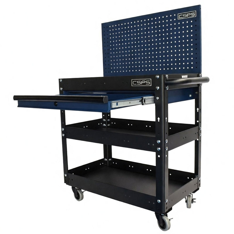 Xe đẩy dụng cụ 3 tầng CSPS ngang 71cm, tải trọng tối đa 135kg