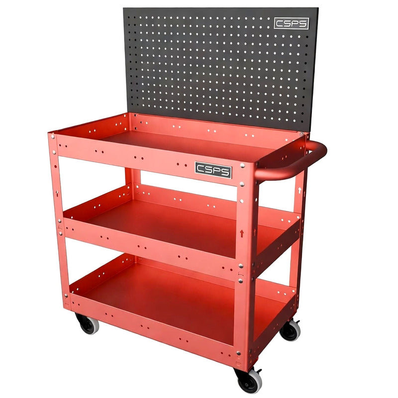 Xe đẩy dụng cụ 3 tầng CSPS ngang 71cm, tải trọng tối đa 135kg