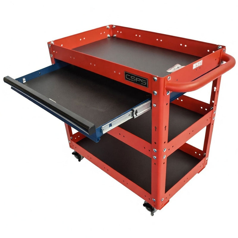 Xe đẩy dụng cụ 3 tầng CSPS ngang 71cm, tải trọng tối đa 135kg