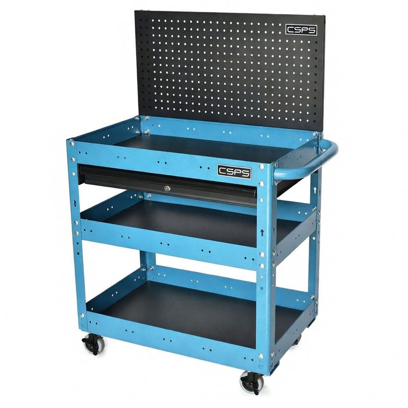 Xe đẩy dụng cụ 3 tầng CSPS ngang 71cm, tải trọng tối đa 135kg