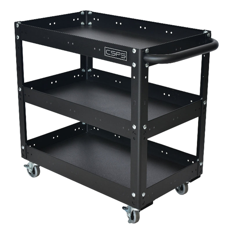 Xe đẩy dụng cụ 3 tầng CSPS bề ngang 71cm, tải trọng tối đa 135kg
