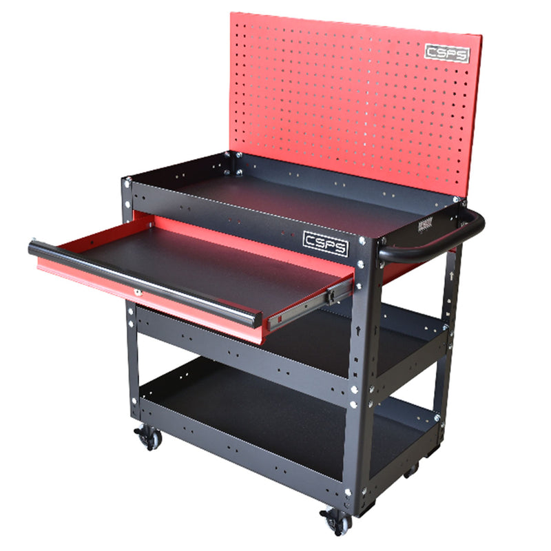 Xe đẩy dụng cụ 3 tầng CSPS ngang 71cm, tải trọng tối đa 135kg
