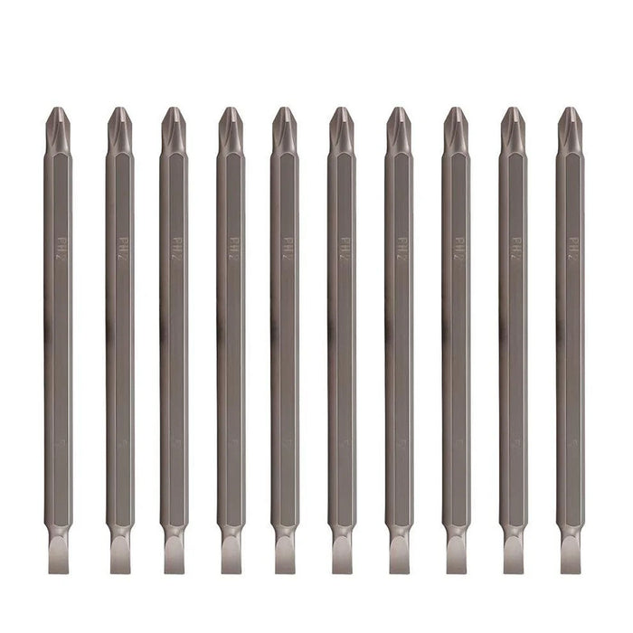 Vĩ 10 mũi vặn vít 2 đầu bake-dẹp Makita D-65551 kích thước PH2-SL5 x 110mm, đuôi lục giác 6.35mm ( 1/4 inch ) ( Cấp 3 sao )