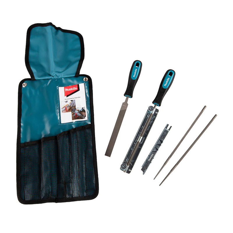 Bộ dũa xích 8 chi tiết kèm túi đựng Makita D-72198 dũa tròn kích thước 5.5mm