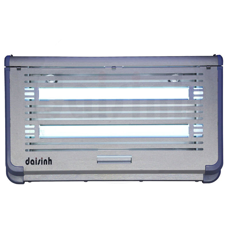 Đèn diệt côn trùng dùng keo dính Đại Sinh DS-D152GI2 công suất bóng 30W (15W x2), phạm vi sử dụng 75m², vỏ ngoài Inox 430