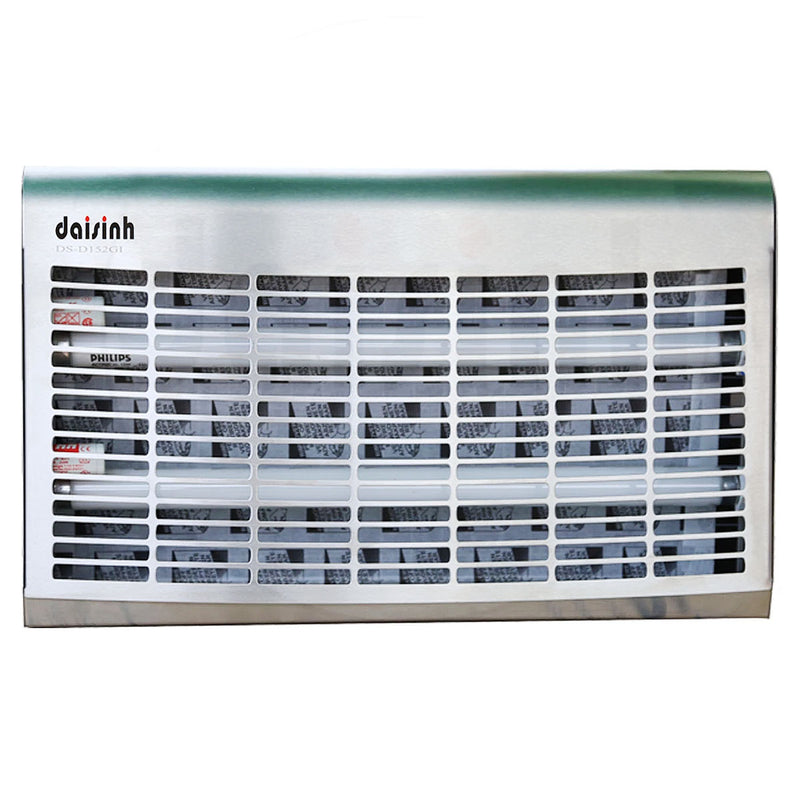 Đèn diệt côn trùng dùng keo dính Đại Sinh DS-D152GI công suất bóng 30W (15W x2), phạm vi sử dụng 75m², vỏ ngoài Inox 430