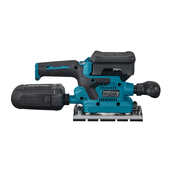 Máy chà nhám rung Makita DBO381 dùng Pin 18V LXT, kích thước đế 93 x 185mm, công nghệ AWS