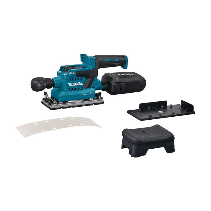 Máy chà nhám rung Makita DBO381 dùng Pin 18V LXT, kích thước đế 93 x 185mm, công nghệ AWS