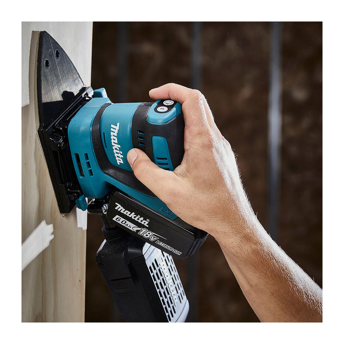 Máy chà nhám rung Makita DBO480 dùng Pin 18V LXT, kích thước đế 112 x 102mm