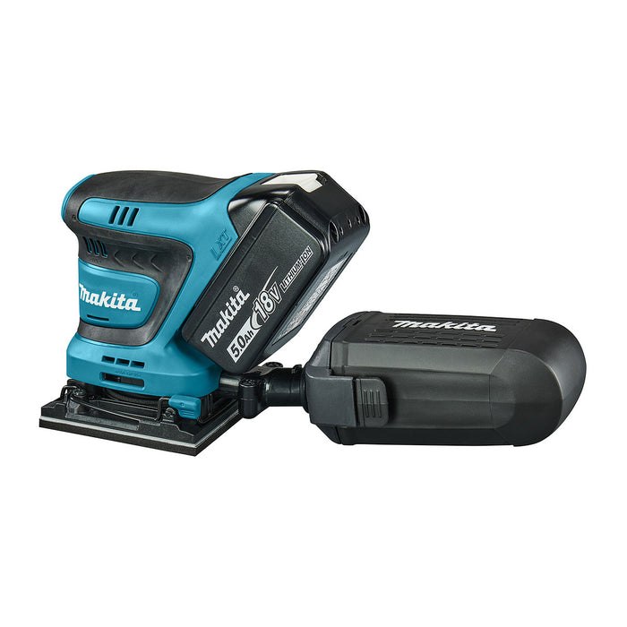 Máy chà nhám rung Makita DBO481 dùng Pin 18V LXT kích thước đế 112 x 102mm