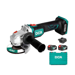 DCA ADSM06-125FK: Thân máy + 2 Pin 20V 5.0Ah + 1 sạc 2A + Vali