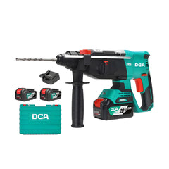 DCA ADZC02-26EM: Gồm thân máy + 2 pin 20V 4.0Ah + 1 sạc 2A + vali nhựa