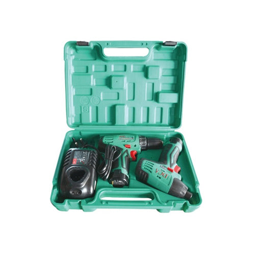 Bộ combo gồm máy khoan ADJZ10-10 và Máy khoan bắt vít ADL02-8 dùng Pin 12V Mã số DCA ADKIT01E