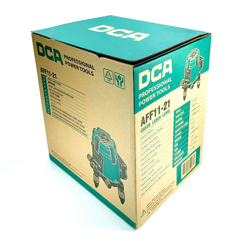 Máy cân mực 3 tia laser xanh DCA AFF11-21, Pin 4V 4.0Ah, đi ốt laser 512nm, khoảng cách 5m